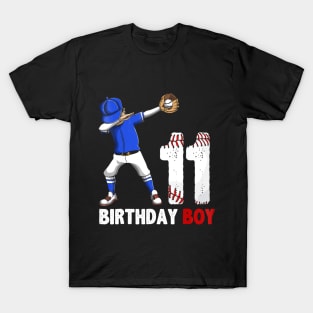 11 Year Old Birthday dabbing Baseball T-Shirt